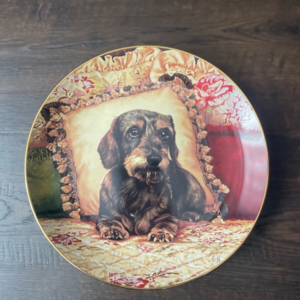 Dachshunds Danbury Mint Porcelain Collector Plate "Sweet Dreams"